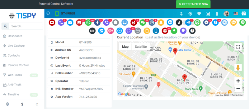 live demo TiSPY parental control app