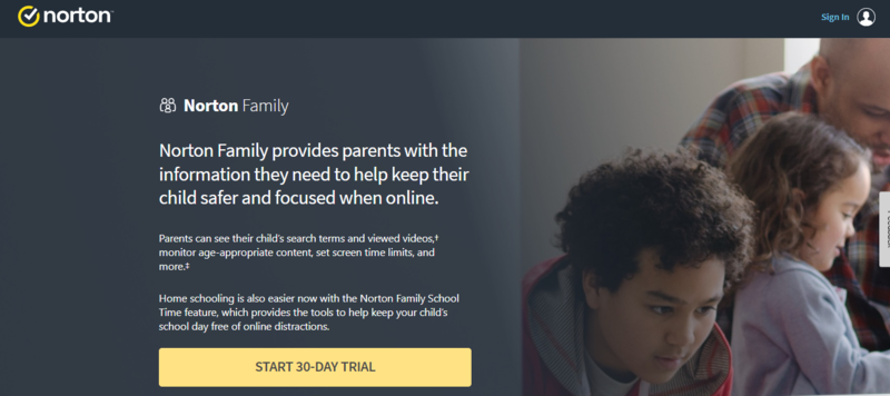 norton family parental control app